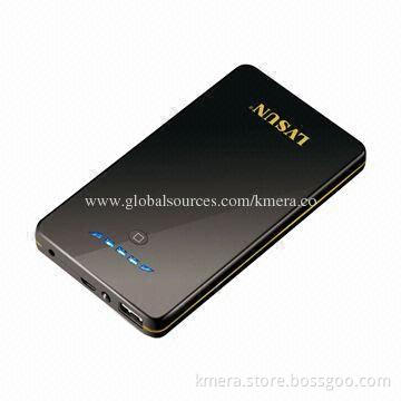 6,000mAh High-capacity Best Power Bank/USB 5V, 2A Output/LED Light, Fashionable and Smart